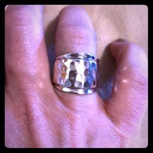 Hammered Mexican Silver Ring size 6